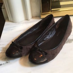 Delman Ballet Flats Chocolate Brown Size 10M